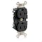 Leviton Straight Blade Receptacle, 5-20R, 20 A, 125V AC, 2 Pole, 3 Wire, Surface Mount, Self-Grounded M8300-E - alternate 1