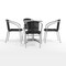 Flash Furniture Square Table Set, Aluminum, Plastic, Rattan, Stainless Steel, Grey TLH-ALUM-24SQ-020BKCHR4-GG - alternate 13