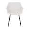 Leisuremod Markley Distressed Leather Ergonomic Dining Chair, Powder Coated Iron Legs EC26CR - alternate 8