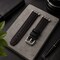 Elegani Hybrid Leather Rubber Band Compatible with Apple Watch 46mm, Black/Red, Silver Buckle QRALGM-BLKRED-46 - alternate 4