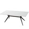 Homeroots 71" White and Black Sintered Stone and Steel Trestle Base Dining Table 543508 - alternate 1