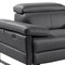 Homeroots 169" Dark Gray Top Grain Leather Reclining Metal USB Sofa 720347 - alternate 7