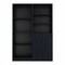 Homeroots Set of Two 71" Black Bookcase With Two Doors 546336 - alternate 1