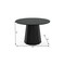 Homeroots 46" Black Solid Wood Pedestal Base Round Top Dining Table 721058 - alternate 5