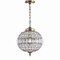 Jonathan Y Georgina 12" Crystal/Metal LED Pendant, Antique Brass JYL6110A - alternate 16