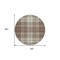 Homeroots 8' Brown Black And Ivory Round Plaid Washable Indoor Outdoor Area Rug 596317 - alternate 7