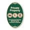 Signmission Private Property Unauthorized Vehicles Towed , 12 In X 18 In Architectural, Heavy Gauge Aluminum A-OV-G-1218-9914 - alternate 1