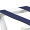 Homeroots Hotel White Finish Wood Folding Luggage Rack With Navy Straps 383076 - alternate 7