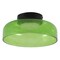 Jonathan Y Kalmar 12" Modern Minimalist Iron/Glass Dimmable Integrated LED Flush Mount, Green/Black JYL7153B - alternate 13
