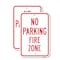 Signmission No Parking Fire Zone, 18'' X 24'' 2 Signs, Heavy Gauge Aluminum, 2PK A-1824-2PACK-25033 - alternate 1