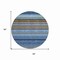 Homeroots 8' Navy Blue Sky Blue And Taupe Round Striped Washable Indoor Outdoor Area Rug 614817 - alternate 7