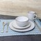 Elama 's Luxurious Medici Pearl 16 Piece Dinnerware Set in Slate and Stone Pearl with Setting for 4 EL-MEDICIPEARL - alternate 4