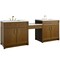 James Martin Vanities Bellshire 96" Dual Vanity Set with 24" Make-Up Counter, Honey Oak w/3 cm White Zeus Silestone Top 660-VMC96-HNO-3WZ - alternate 5