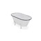 Homeroots 9" White White And Black Metal Hand Painted Decorative Tub 635492 - alternate 4