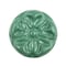 Homeroots Set of Six Green Mushroom Knob Floral Ceramic Drawer Pull Knobs, 6PK 635758 - alternate 1