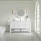 James Martin Vanities 60 in. Single Vanity, Bright White, w/Single Hole 3 CM White Zeus Quartz Top & Backsplash 330-V60S-BW-1WZ - alternate 6