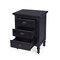 Homeroots Classic Black 3 Drawer Nightstand 388905 - alternate 6