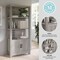 Martha Stewart Hutton Four Tier Shaker Style Bookcase with Storage Cabinet in Gray Washed Wood with Oil Rubbed Bronze Hardware ZG-053-GY-BK-MS - alternate 8