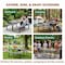 Gardenised Gray Outdoor Picnic Table Set with Benches, & Sturdy Metal Frame, Weather-Resistant, Seats 6 QI003911GY - alternate 10