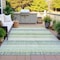 Homeroots 8' X 10' Pale Aqua And Lime Green Striped Washable Indoor Outdoor Area Rug 632242 - alternate 3