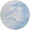 Homeroots 8' Sky Blue Denim Blue And Silver Round Abstract Washable Indoor Outdoor Area Rug 582220 - alternate 8