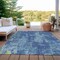 Homeroots 3' X 5' Navy Blue And Denim Blue Abstract Washable Indoor Outdoor Area Rug 610408 - alternate 9