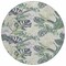 Homeroots 8' Artichoke Green Lavender And Ivory Round Botanical Leaves Washable Indoor Outdoor Area Rug 618384 - alternate 8