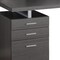 Homeroots 47" Gray and Silver Computer Desk With Three Drawers 333524 - alternate 6