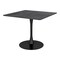 Homeroots 35" Black Square Steel Pedestal Base Dining Table 386247 - alternate 1