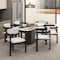 Leisuremod Velo Modern Dining Chair in Black Wood with Off White Seat, 4PK VCBL-51OW4 - alternate 10