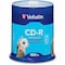 Verbatim CD-R 700MB 52X with Blank White Surface - 100pk Spindle 94712 - alternate 1