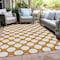 Homeroots 3' X 5' Orange And Ivory Polka Dot Washable Indoor Outdoor Area Rug 595259 - alternate 8