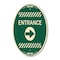 Signmission Flex Post Entrance with Right Arrow Decal Onl, 12 In X 18 In Architectural, Heavy Gauge Aluminum A-OV-G-1218-23959 - alternate 1