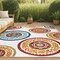 Jonathan Y Circus Medallion High-Low Red/Blue 5 ft. x 8 ft. Indoor/Outdoor Area Rug AMC106A-5 - alternate 1