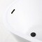 Kingston Brass 68" Acrylic Oval Single Slipper Freestanding Tub with Drain, Glossy White/Matte Black VTRS683128C310 - alternate 6