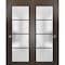 Sartodoors Sliding Closet Bypass Doors with Hardware Planum 2132 84x80 (2* 42x80) Solid Core Modern Interior PLANUM2132DBD-CA-84 x 80 (2* 42x80) - alternate 1
