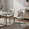 Homeroots Set of Two Gray and Gold Faux Leather and Stainless Steel Dining Side Chairs, 2PK 719103 - alternate 9