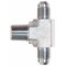 Gates MALE JIC 37 FLARE ON RUN TO MALE PIPE NPTF - TEE SAE TO SAE G60551-0806 - alternate 2