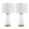 Jonathan Y Tryon 26" Modern Minimalist Glass/Iron Nightlight LED Table Lamp, Brass Gold/Clear, 2PK JYL1137A-SET2 - alternate 10