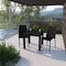 Leisuremod Kent Outdoor Dining Side Chair, Black KC19BL - alternate 7