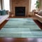 Homeroots 3' X 5' Teal Blue And Ivory Striped Washable Indoor Outdoor Area Rug 630999 - alternate 7
