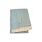 Homeroots 55" X 70" Sky Blue And White Herringbone Cotton Blend J Throw Blanket with Tassels And Embroidery 680589 - alternate 1