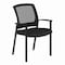Flash Furniture HERCULES Commercial Black Mesh Stackable Side Chair with Arms and Powder Coated Black Steel Frame HL-0010W-BK-GG - alternate 1