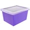 Storex 4 Gallon Storage Bin with Lid, Purple 61438U06C - alternate 1