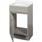 Zenith Zenna Home Cool Gray 18'' Wx35'' Hx16''D Shaker Vanity with Wht Cultured Marble Top SBC18GY - alternate 1
