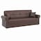 Homeroots 89" Brown Faux Leather Convertible Futon Sleeper Sofa And Toss Pillows With Storage 607108 - alternate 7