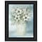 Homeroots White Blooms Black Framed Print Wall Art 530118 - alternate 4