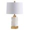 Jonathan Y Eloise 23" Coastal Glam Rectangular Alabaster/Metal LED Table Lamp w/Nightlight Base, White/Gold Pain JYL6202A - alternate 13