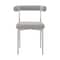 Armen Living Shannon Dining Chair with Brushed Stainless Steel and Light Gray Fabric - Set of 2 LCSNSIBSLGRY - alternate 8