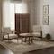 Homeroots 67" Brown Solid Wood Folding Three Panel Screen Room Divider 415074 - alternate 5